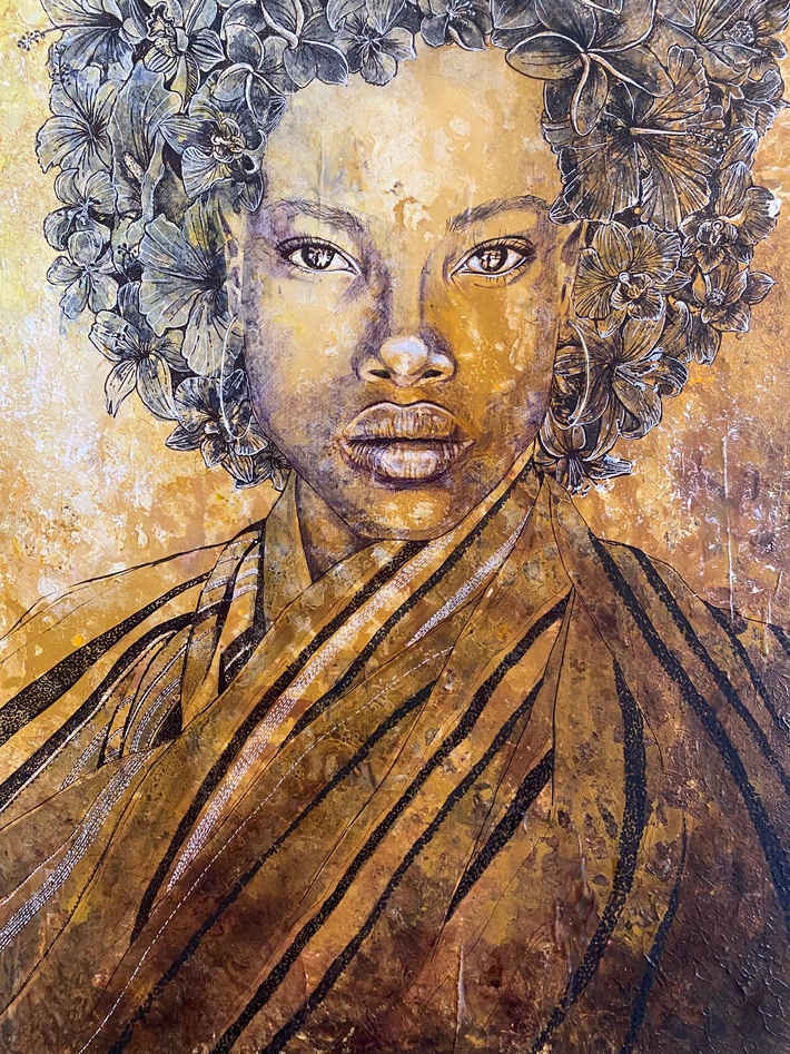 Toile Eliz Fleur des îles